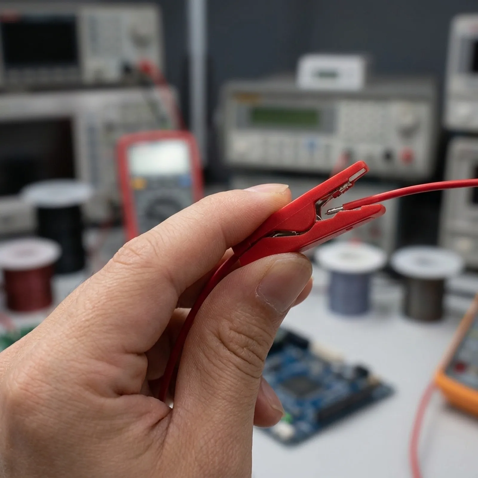 Testing 2mm Test Clip Nickel Plated Tip Red 2mm Banana Connector 10A Current Capacity For Alligator Clamp  Testing