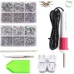 1 set Heating Tool Hot Fix Rhinestones Applicator Wand Gun Use For Rhinestone Crystals Strass Hotfix DIY Rhinestones For Garment