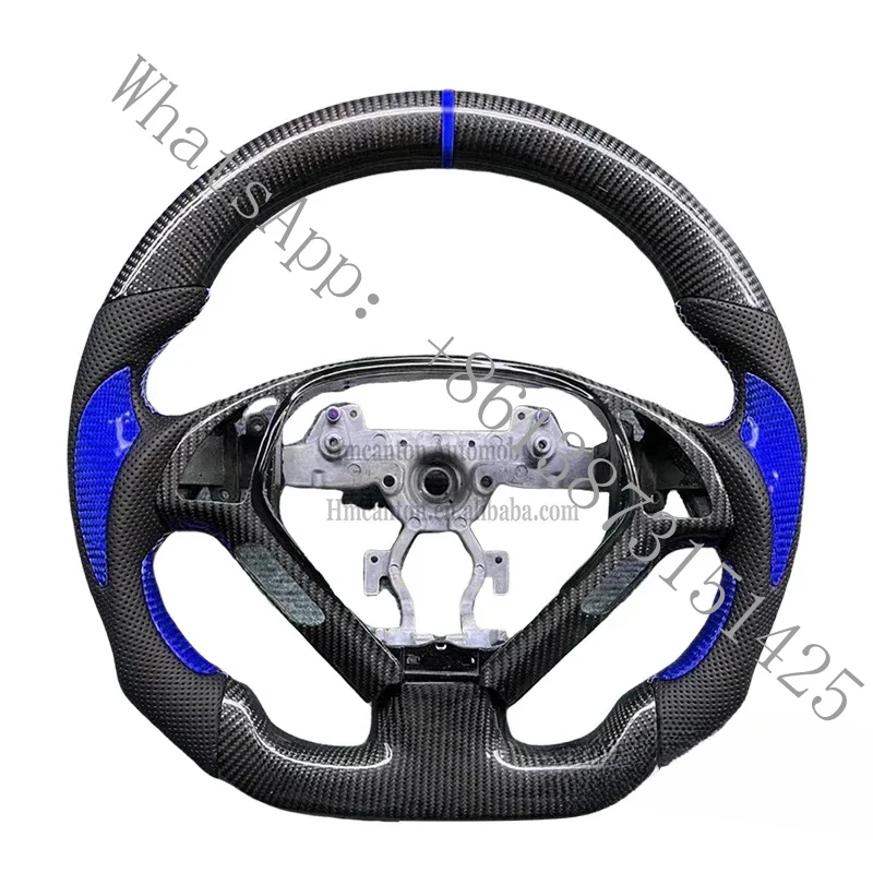 

Suitable carbon fiber perforated leather steering wheel, new customized products, G27 G37 car steering wheel