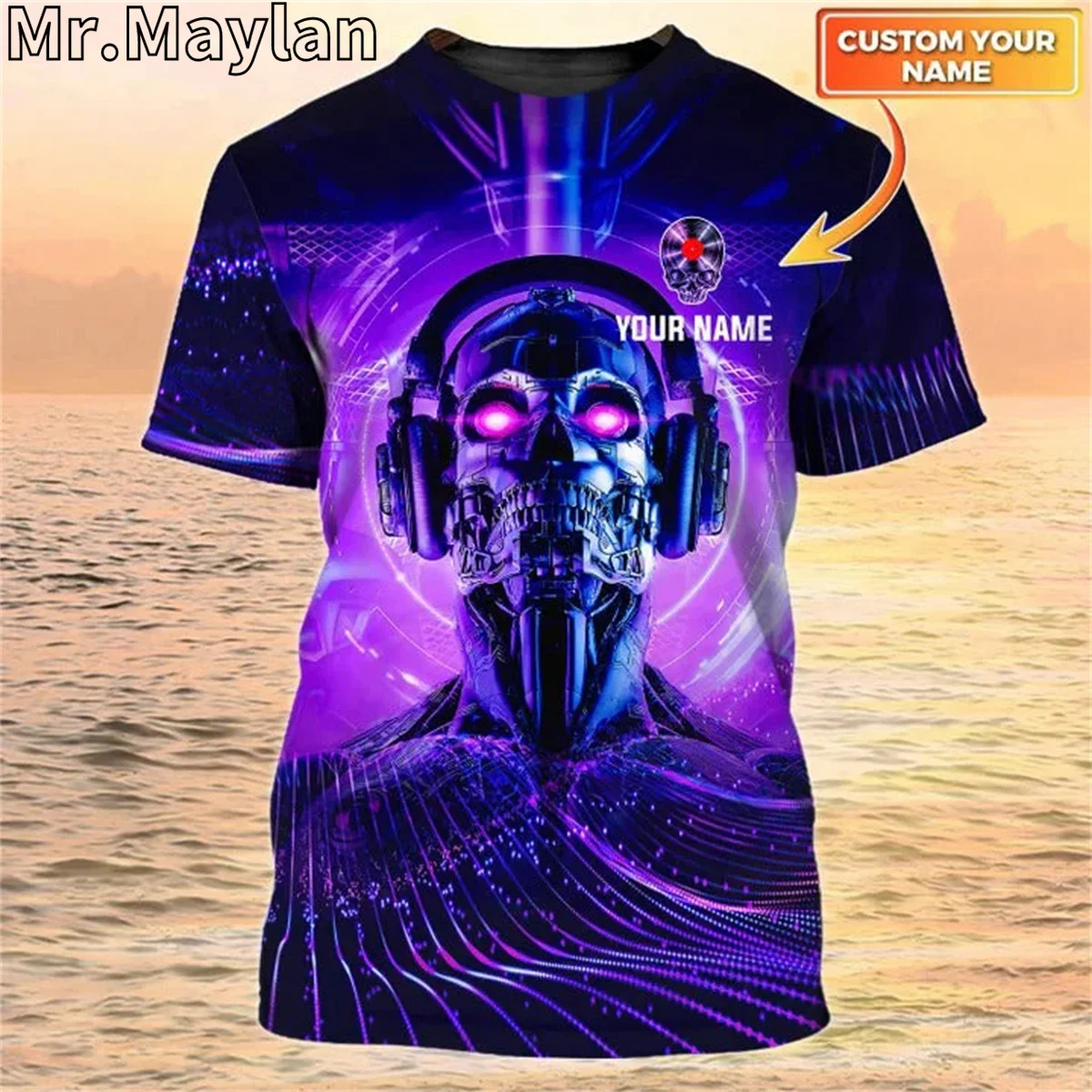 Personalized DJ Tshirt 3D Disc Jockey Tshirts Men Women Night Party Music Shirt Bar Club Uniform Best Gift For A DJ Man Tops-078