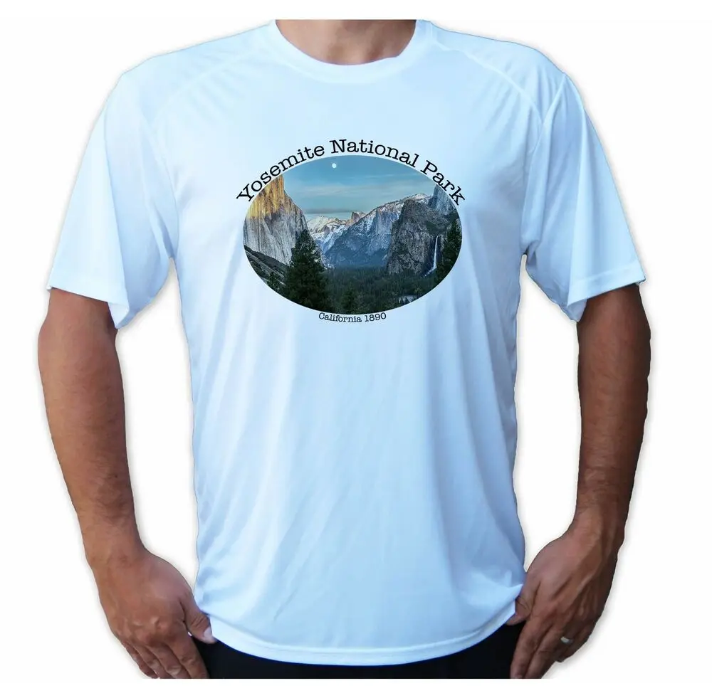 Yosemite National Park California UPF 50 T-Shirt Sport Sun UV Protection Gift  High Quality 100%Cotton Short Sleeve