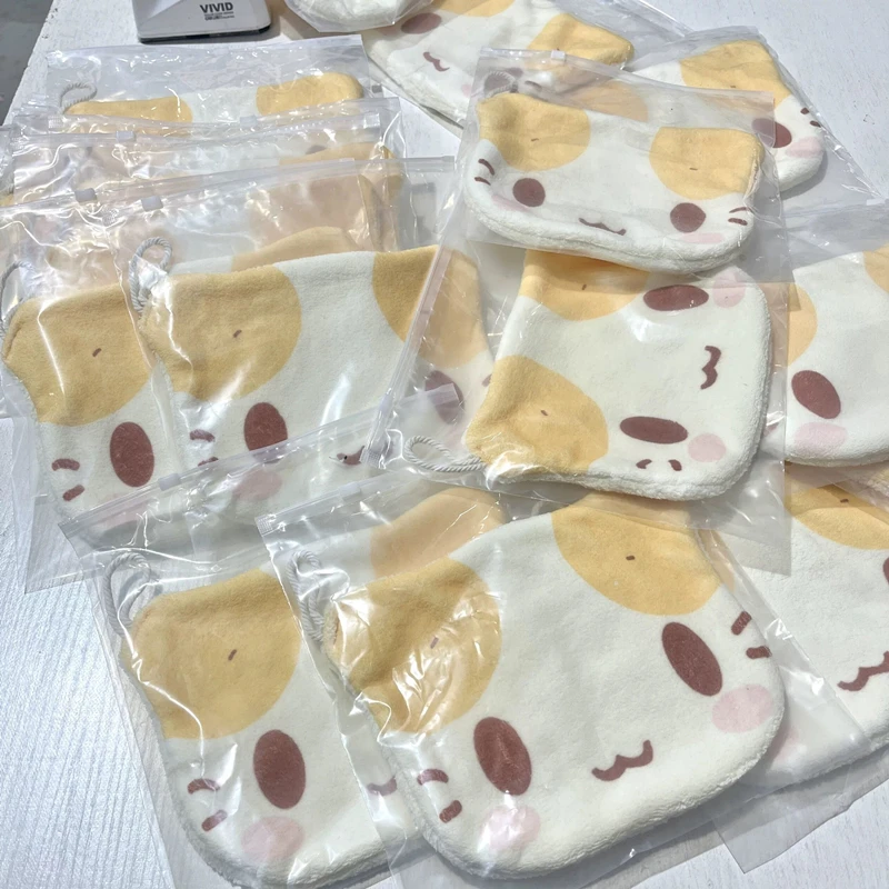 Masyumaro fofo fuwa nyanko gato toalha de mão pendurável absorção de água lenço dos desenhos animados kawaii bonito cozinha toalha de banheiro