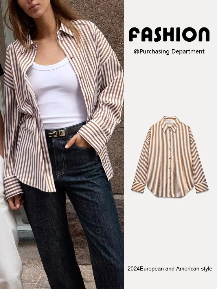 

Новое весеннее поступление, повседневные женские повседневные металлические цвета Tead Faion в полоску с длинным свековым воротником irt премиум-класса, деловые повседневные...