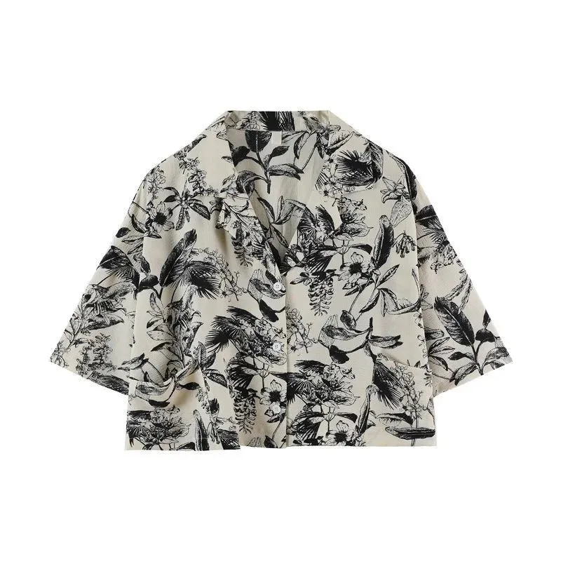 

Женские рубашки с принтом, креативные, в французском стиле, винтажные, уютные, классические, популярные, крутые, универсальные, простые, летние, повседневные, Новинка