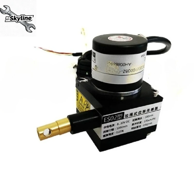 Cable Displacement Sensor 1000mm, Draw Wire Linear Position Transducer with Analog Output