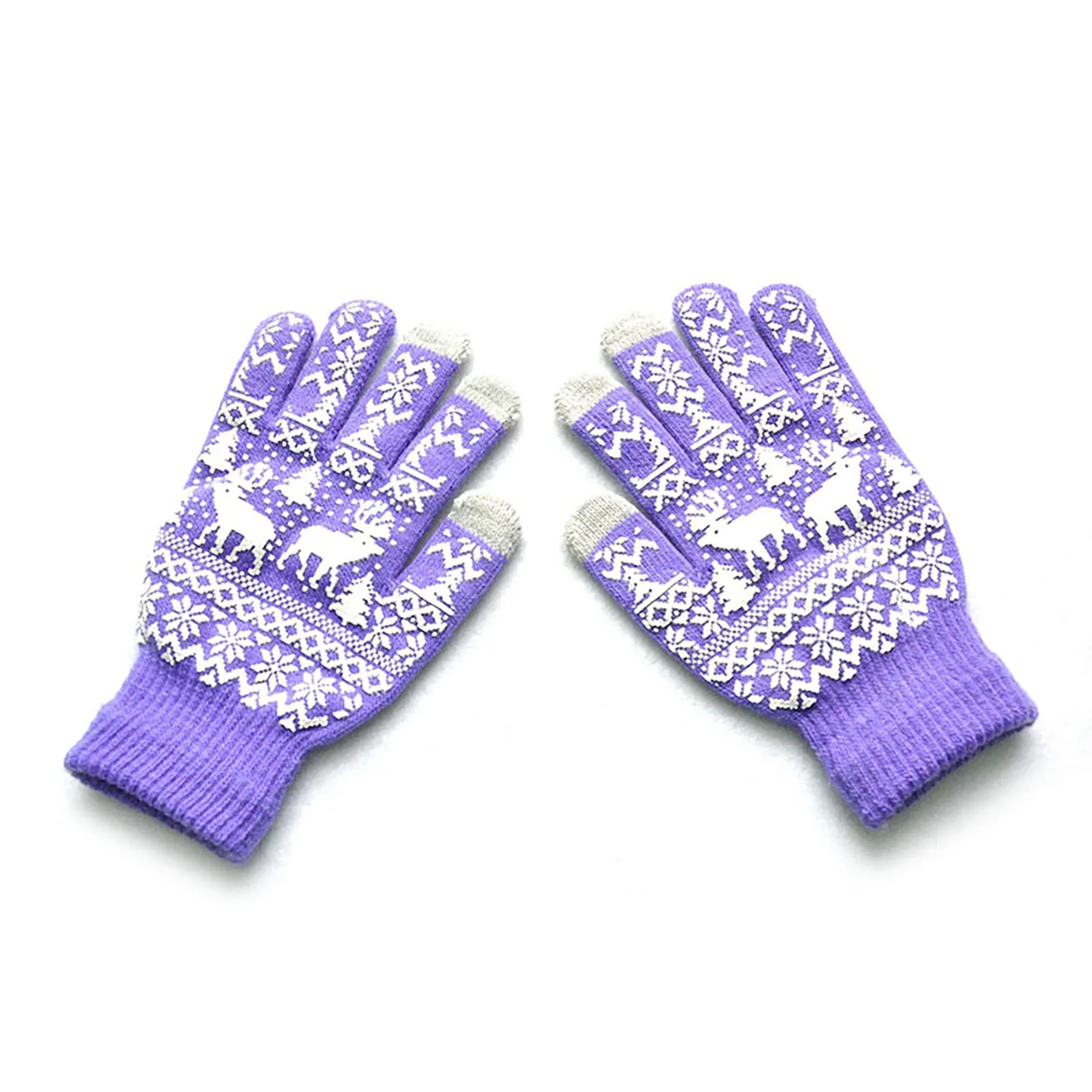 Unisex Winter Warm Knitted Gloves Easy Matching Cold Weather Gloves Gift for Friends Colleague Families