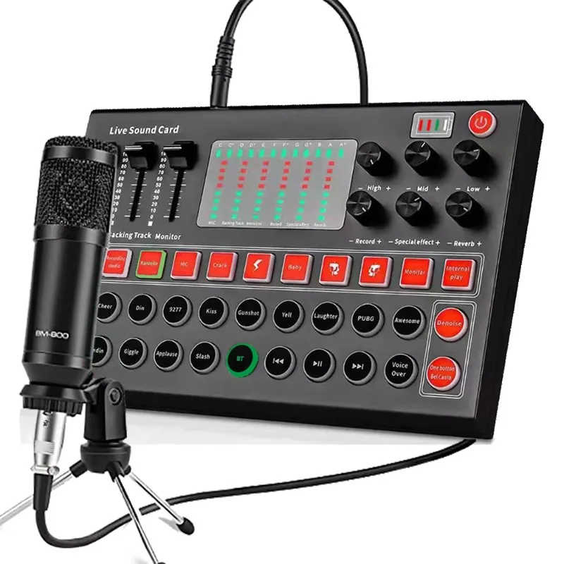 

M9 Sound Card microphone Set USB Professional studio recording equipment musical mic mike live stream karaoke bm800 microphone