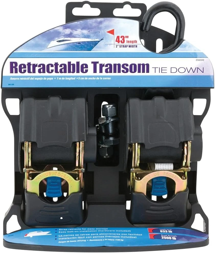Amarrar de popa retrátil Powersports 2060300, 2 polegadas x 43 polegadas, 833 libras. limite de carga de trabalho e 2.500 lbs·Nova popularidade