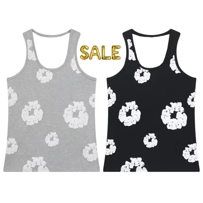 

2025 Men's and Women's Vests American Kapok Printing Comfortable Casual Breathable Sweat-absorbing Vest Y2Kmoto Quick-drying