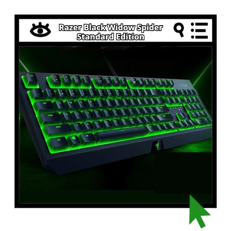 

Razer Black Widow Spider 104 Key Wired Mechanical Keyboard RGB Ergonomic Millisecond Response Esports Keyboard Metallic Texture