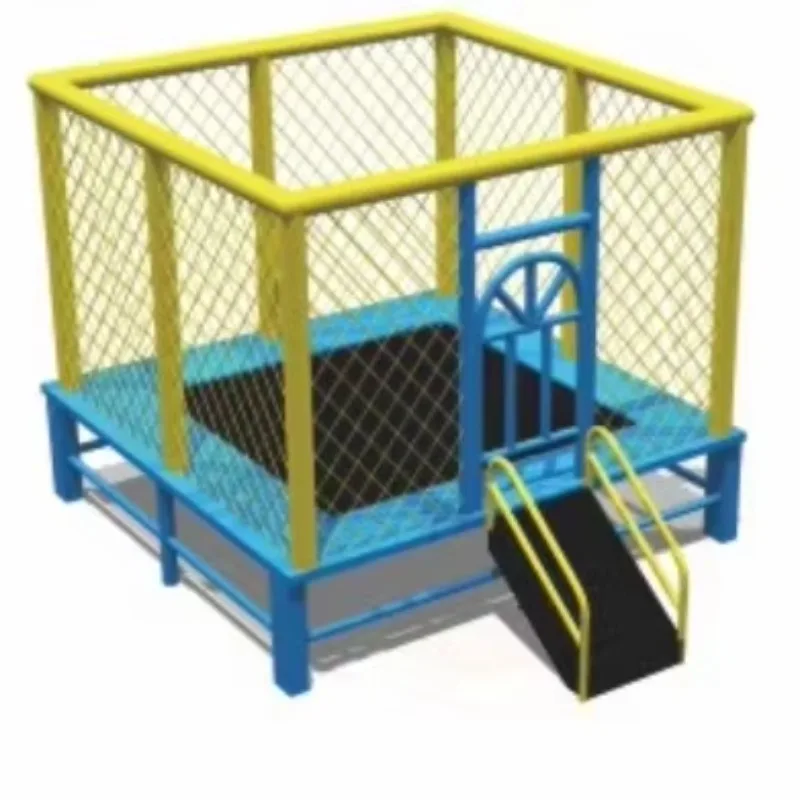 Trampolín Multifuncional Grande para Exteriores, Equipo de Parque de Diversiones Cuadrado para Adultos