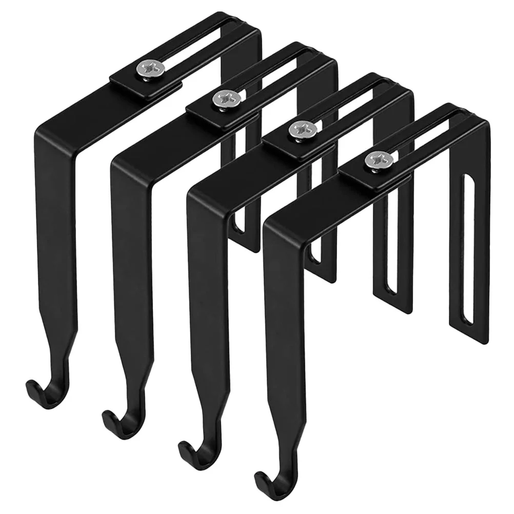 

Universal Partition Hanger Door Storage Hooks Adjustable Cubicle up Black Hangers For Back