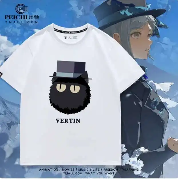 

Anime Reverse:1999 Vertin Short Sleeve T-Shirt Summer Cosplay Costume Casual Student Loose Tops anime