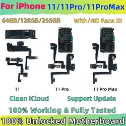 Testato al 100% per la scheda madre iPhone 11 pro max con/senza scheda logica Face ID Supporto iCloud pulito Aggiornamento ios Scheda madre sbloccata