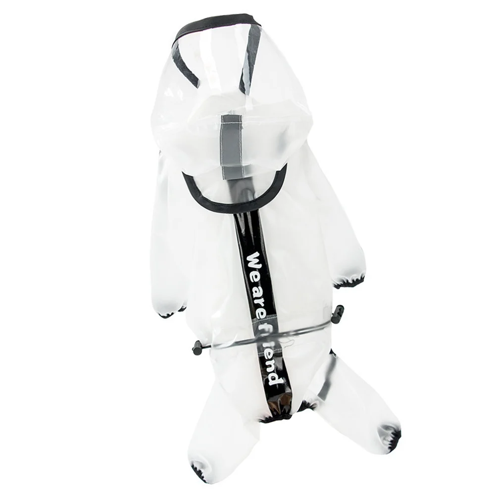 1 قطعة معطف واق من المطر للكلاب مقاوم للماء ملابس ضد المطر للحيوانات الأليفة في الهواء الطلق مع تفاصيل عاكسة مقنعين رأس طويل ليوم ممطر المشي معطف واق من المطر للكلب