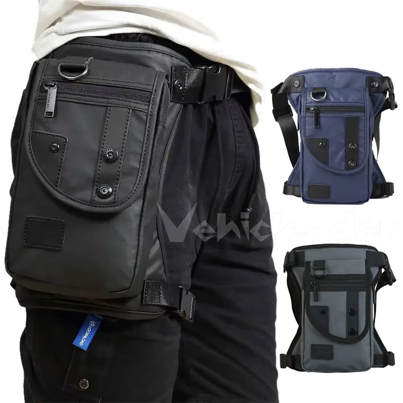 

Men Waist Pack Drop Leg Thigh Bag Motorcycle Rider Nylon Military/Assault Male Cross Body Hip Belt Bum Bags