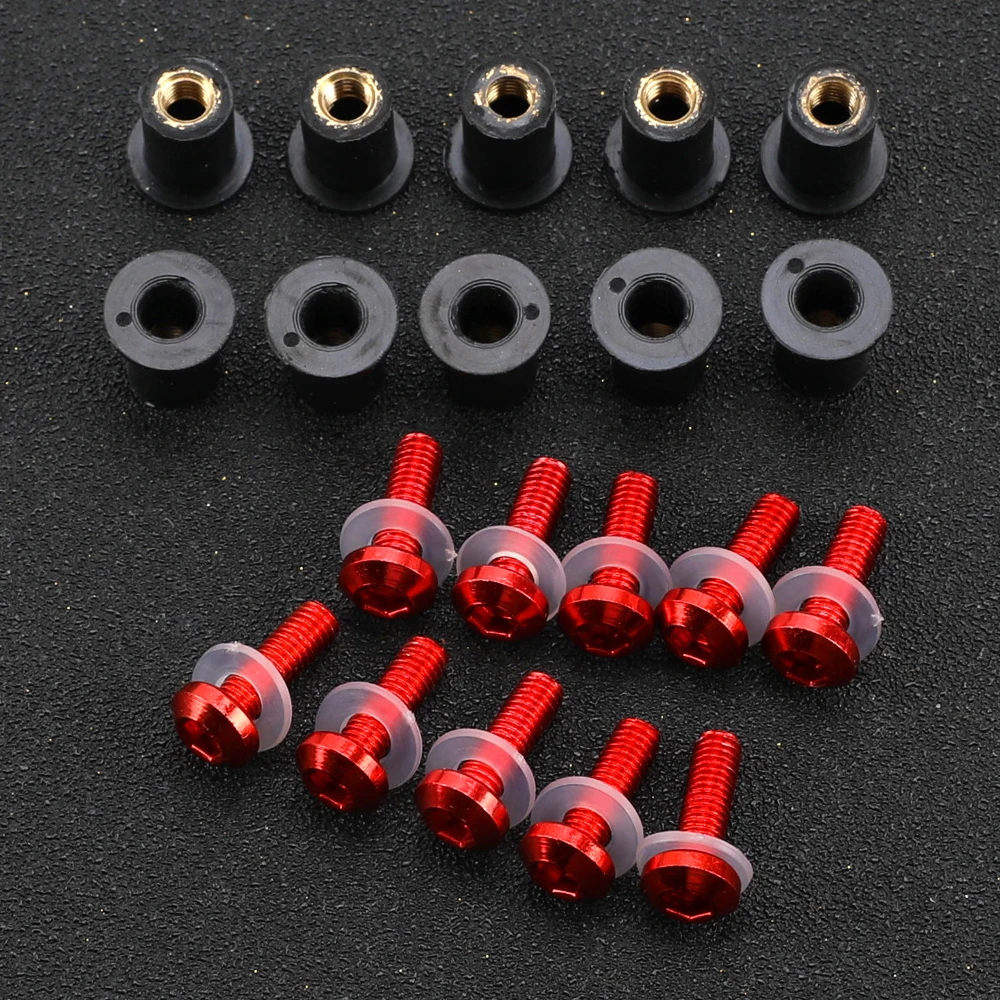 For honda NC750S NC750X NC700S NC700SX NC 750 700 NC750 NC700 S/X 10PCS Motorcycle 5mm Windscreen Windshield Bolts Screw Kits