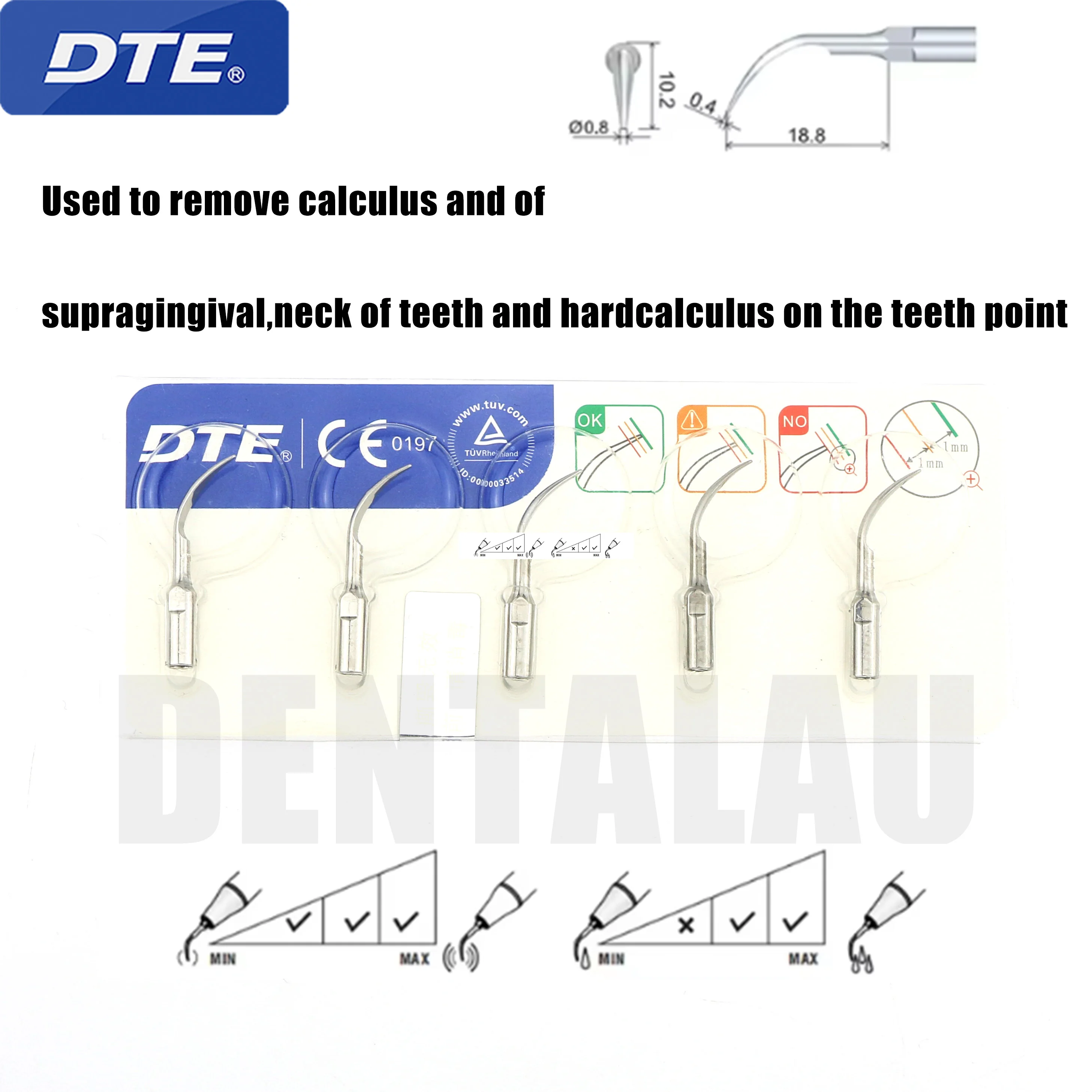 GD1 Woodpecker DTE Dental Ultrasonic Scaler Tips Endodontic Piezo Scaling Tips  Fit NSK SATELEC MECTRON Dentistry Tools