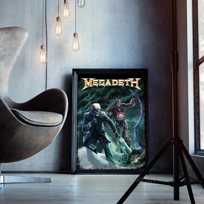 Classic Heavy Metal Rock Band Megadeths Vintage Poster Hip Hop