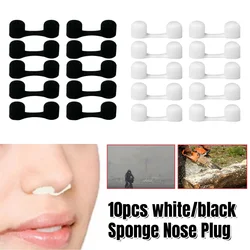 10PCS Sponge Anti-pollution Tanning Nasal Plug Spray Nose Filters Sponge Black/White Nose Filter Breathable Air Replacement
