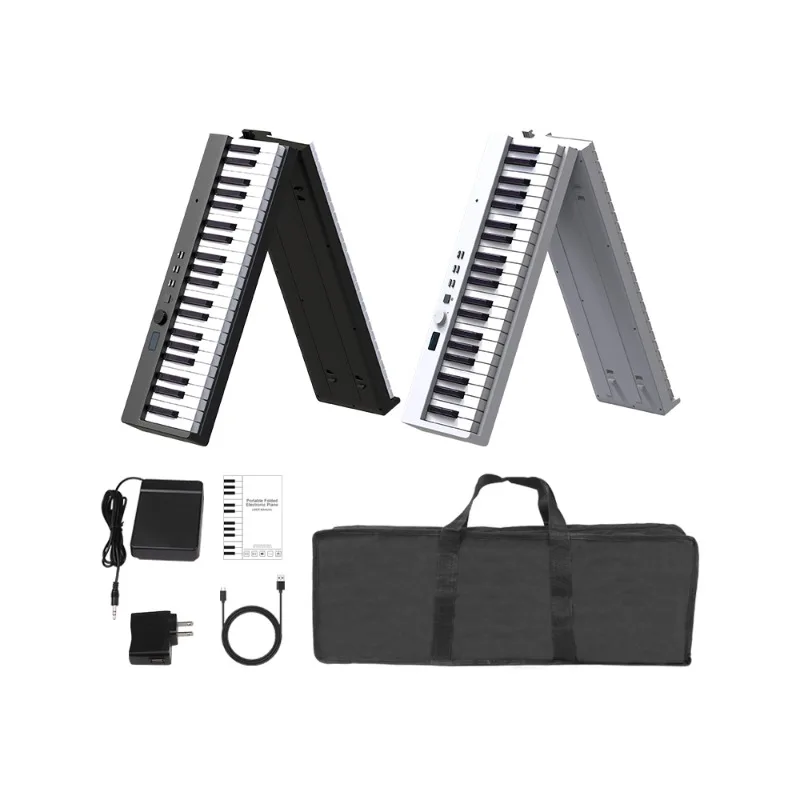 Foldable Midi Piano Keyboard  Portable Digital 88 Key Piano Musical Instrument Electronic Folding Piano