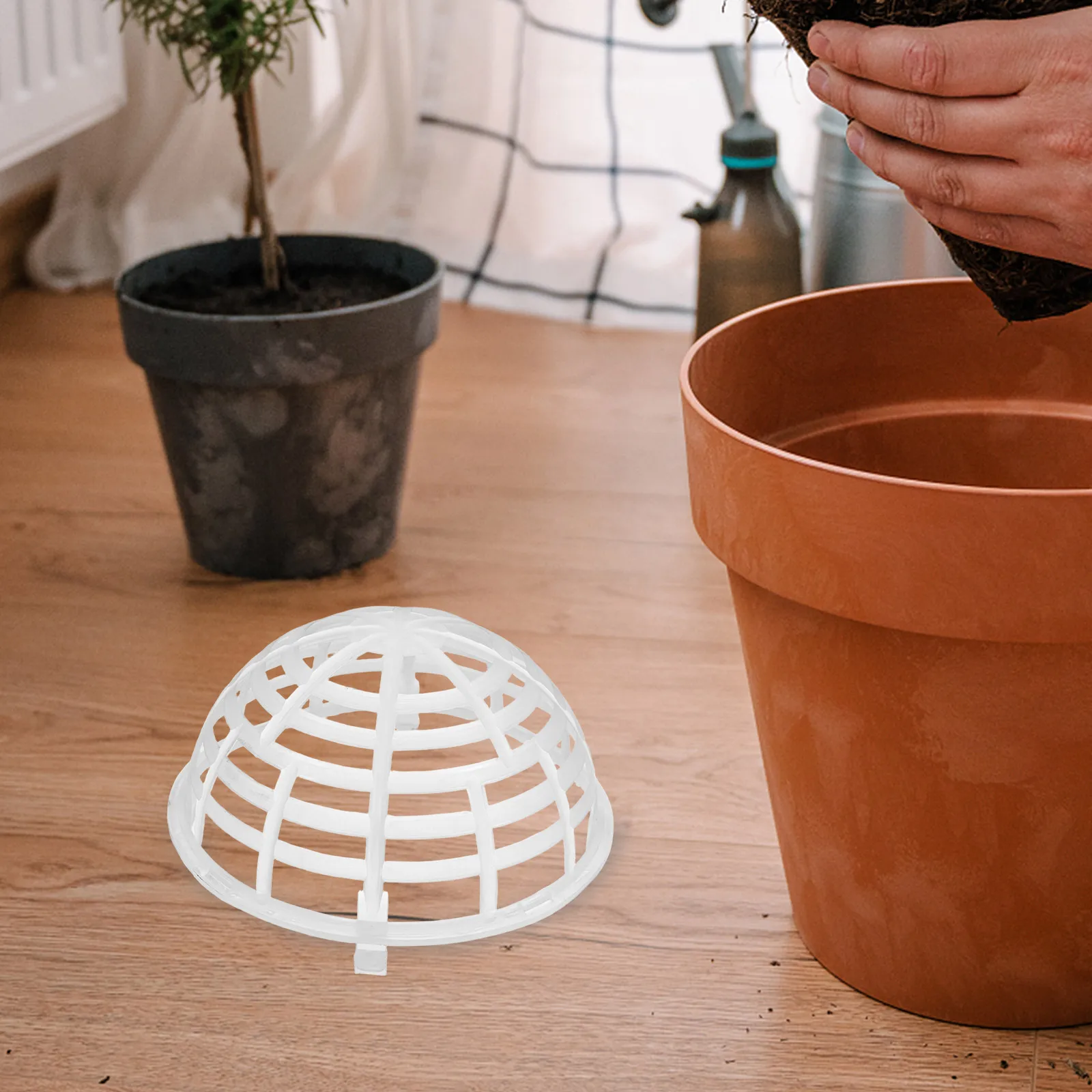 

10pcs Fern Planting Cover 12CM Hemisphere Suspension Medium Water Mesh Moss Ball Holder Aquarium Moss Plants Cage Shrimp Fish