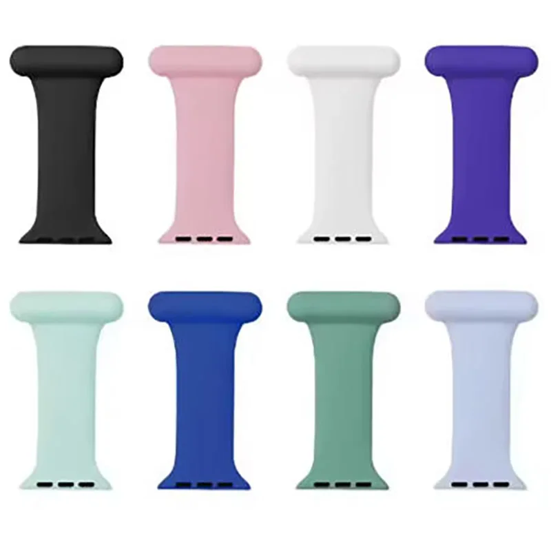 Nuovo cinturino con spilla in silicone per Apple Watch 7/6/5/4/3/2/1 generazione 42/44/45mm Orologio da tasca universale per medico infermiere Orologio da appendere
