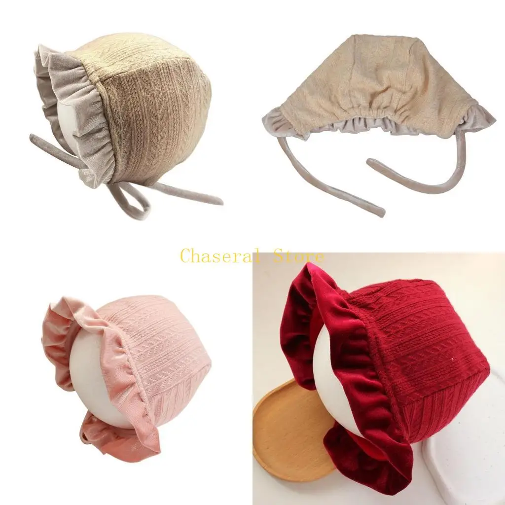 

E7CE Baby Hat Toddler Sun Hats Winter Lace Hat Baby Girl Infant Cotton Bonnet Caps