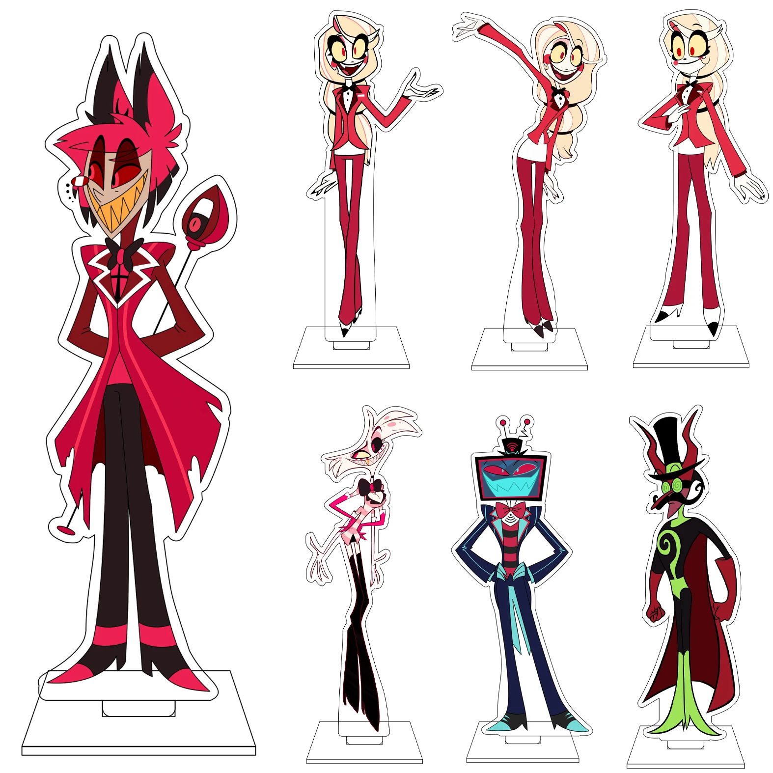 

16CM Anime Hazbin Cosplay Acrylic Figure Stand Plate Charlie Morningstar Vaggie Husk Sir Pentious Ornaments Gifts