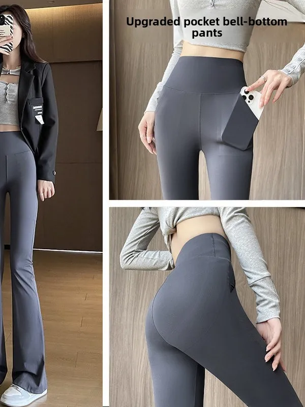 Legginsy z wysokim stanem do jogi, damskie spodnie outdoorowe z podszewką z polaru, modelujące brzuch, ocieplane na zimę.