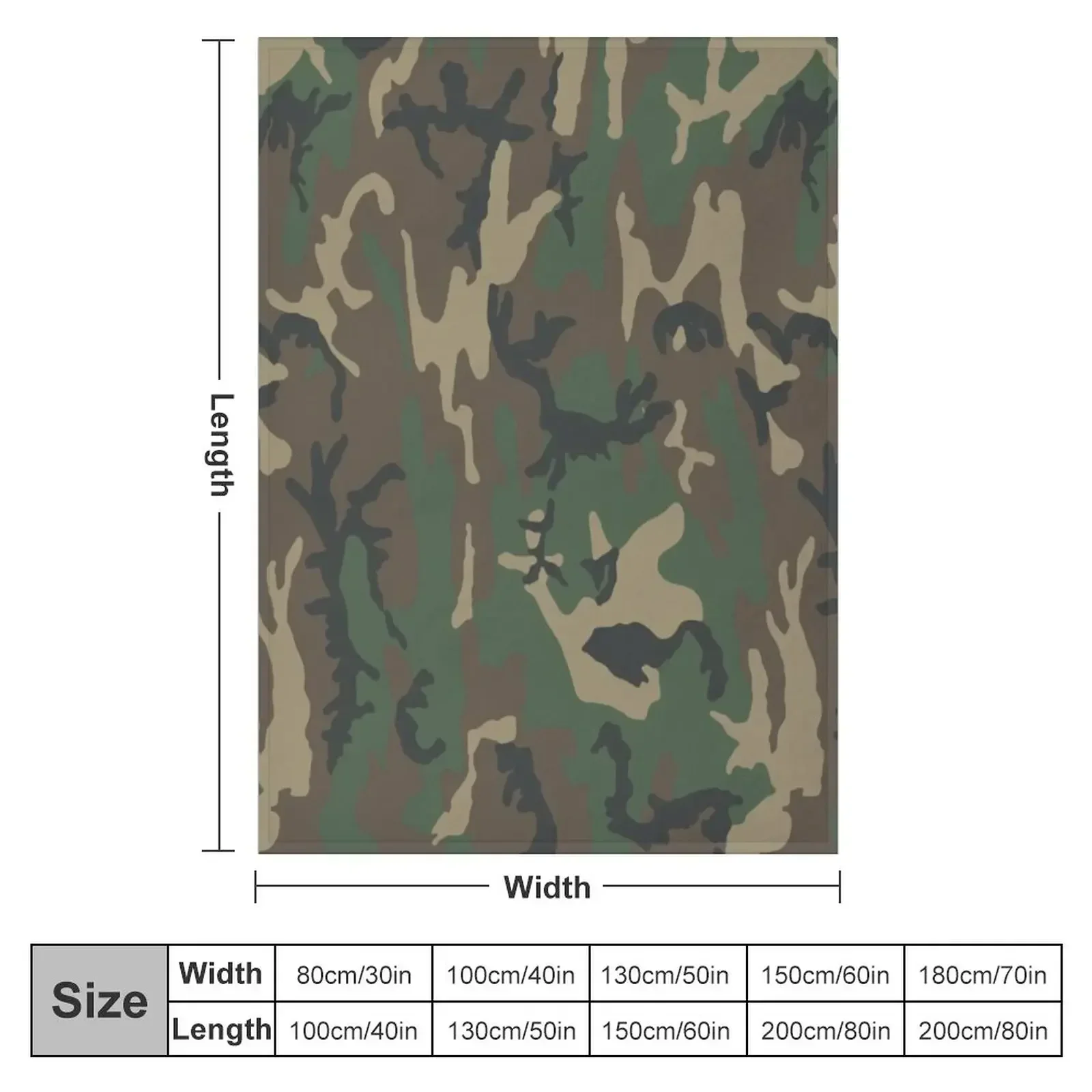 New Woodland Camo (Brown) Throw Blanket Comforter Bed Fashionable Warm for sofa Blankets