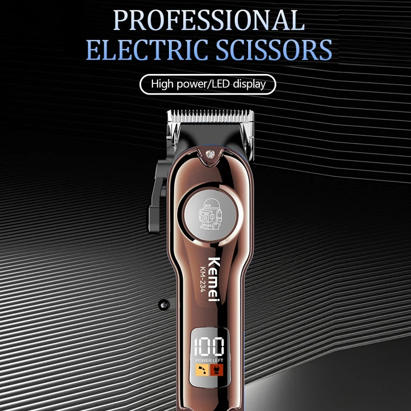 Kemei KM-234 Professional Electric Hair Clipper Cordless Hair Clipper Men\'s Hair Clipper Electric Shaver Hair Clipper For Men