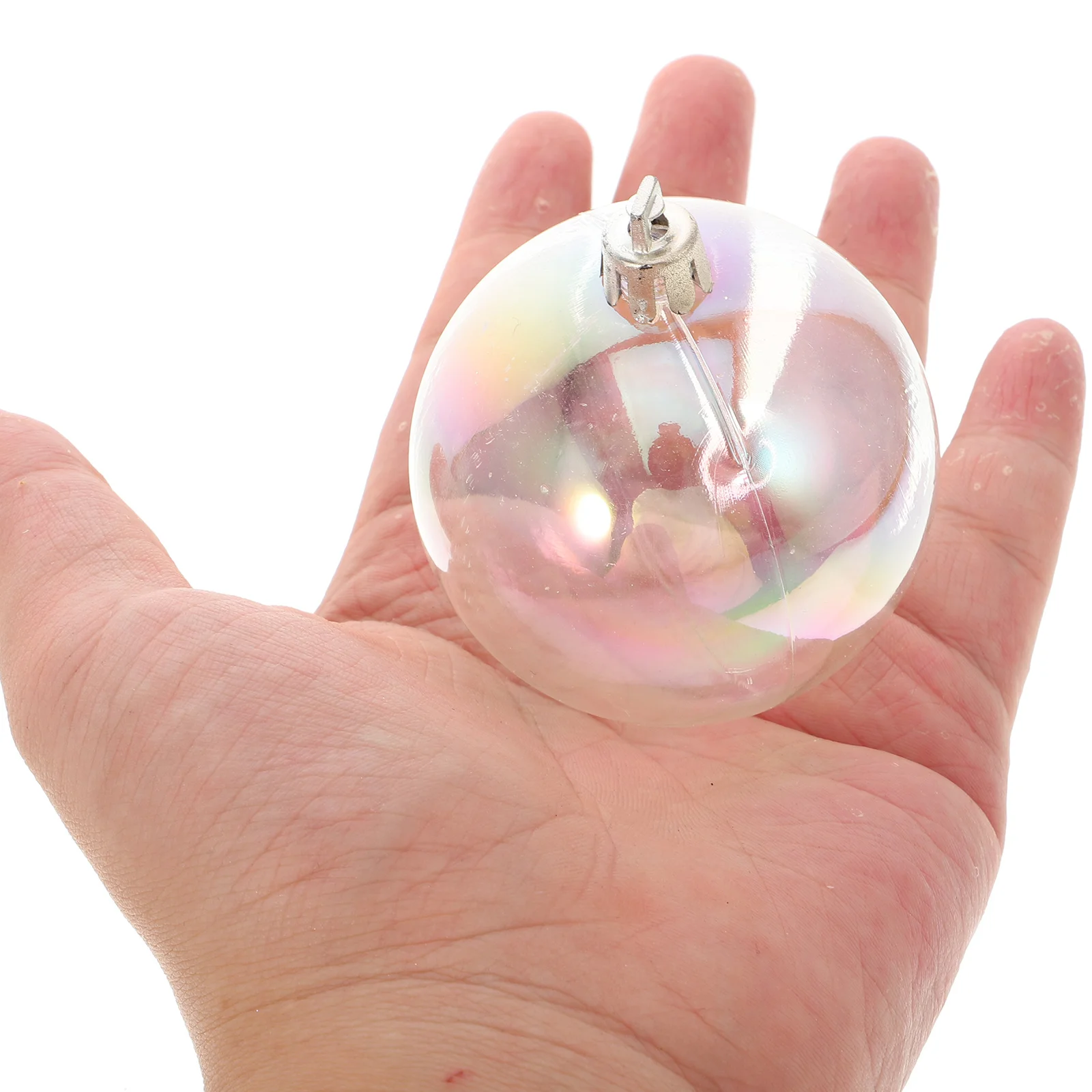 

12pcs Pearlized Bubble Balls Christmas Decoration Holiday Ornament Xmas Tree Ball Party Decor Festival Supply Hanging