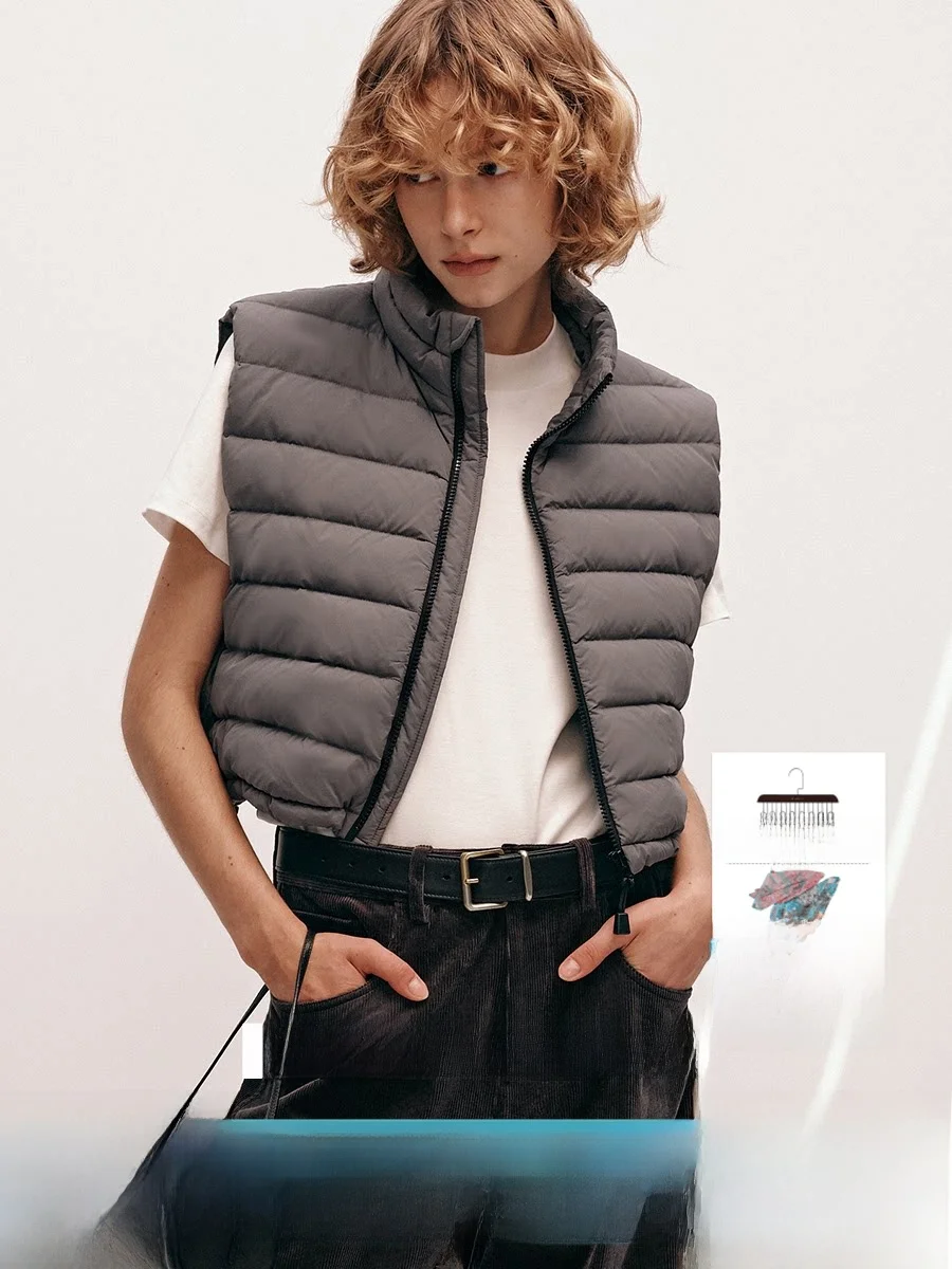 

YASAKO avitational Defng Lightweight Faionable ort down Vest Michel Design Commute Sle 90% White Goose down Warmth