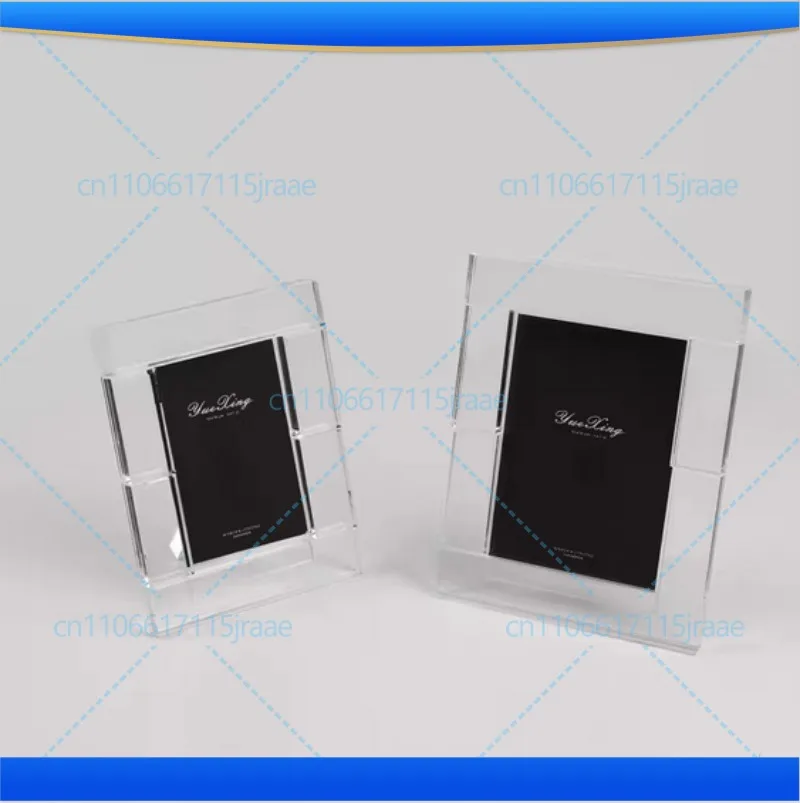 

Прозрачная хрустальная фоторамка-куб, стеклянная рамка для фотографий, подставка для хранения фото, настольные декоративные украшения, декор для дома