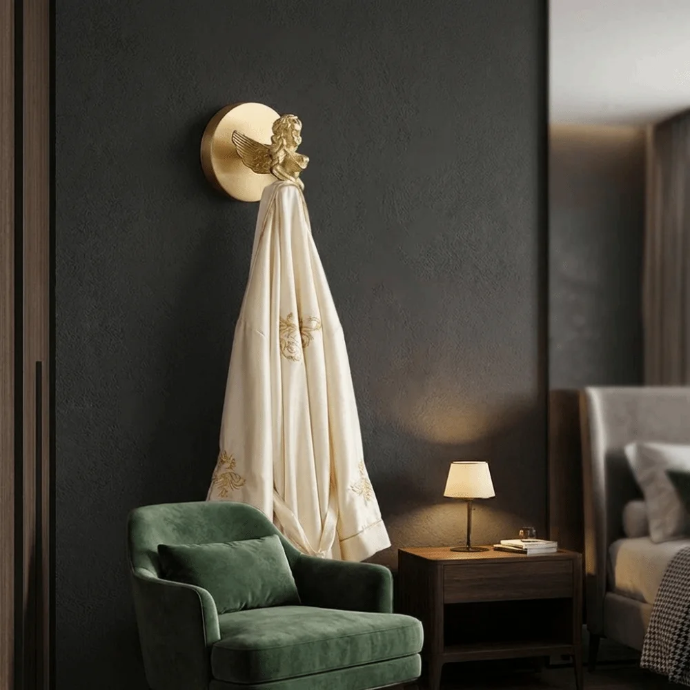 

High-Quality Brass Brass Wall Hooks Rust-Proof Construction Durable Construction No-Nail Wall Hooks Strong Load-Bearing