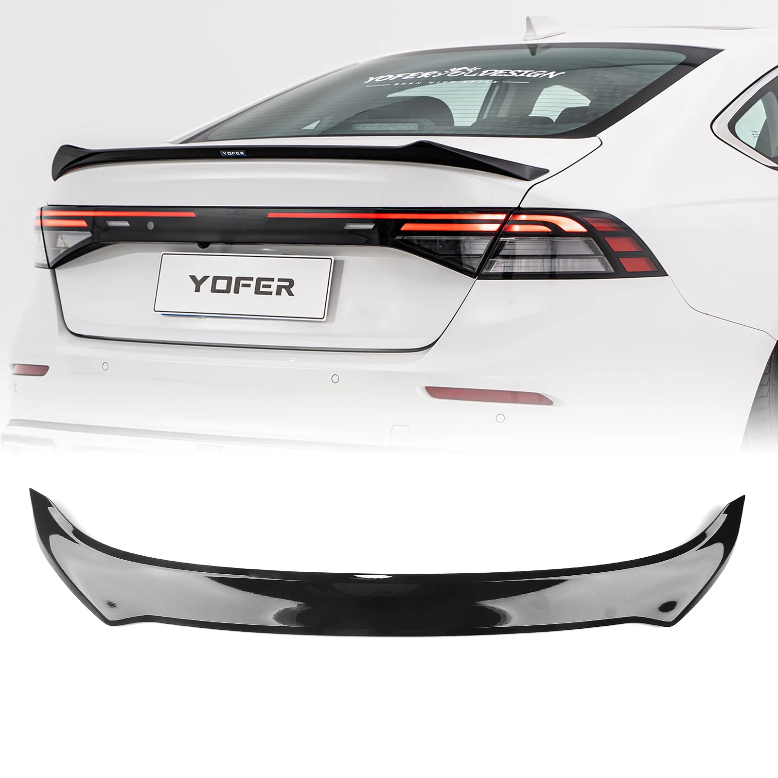 

YOFER Rear Trunk Lid Spoiler Wing Lip For Honda Civic 11th 2022-2025 11 Gen Tailgate Tail Deflector Splitter