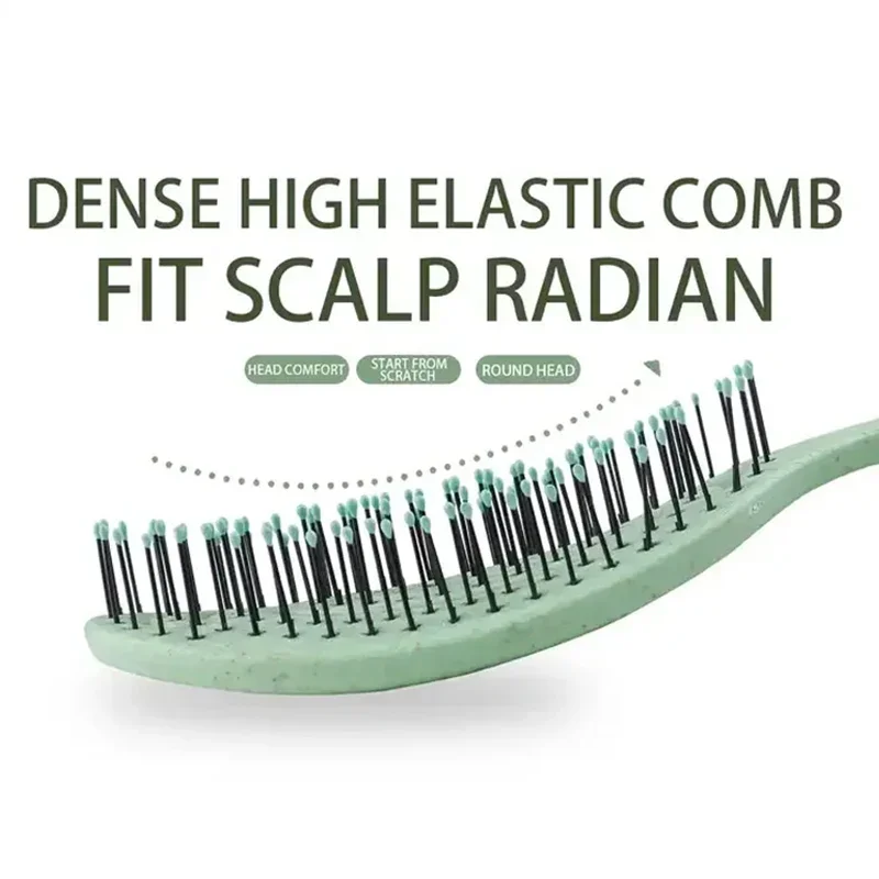 1pcs Elastic Hairbrush Scalp Massage Comb Bristle Nylon Hair Brush Curly Detangling Edge Hair Brush for Salon Hairdressing Tools
