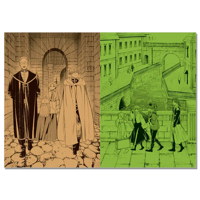 Frieren Beyond Journey's End Premium Postcard Book Vol.2 - 24Pcs Metallic Monochrome Original Manga Art Cards For Manga Fans