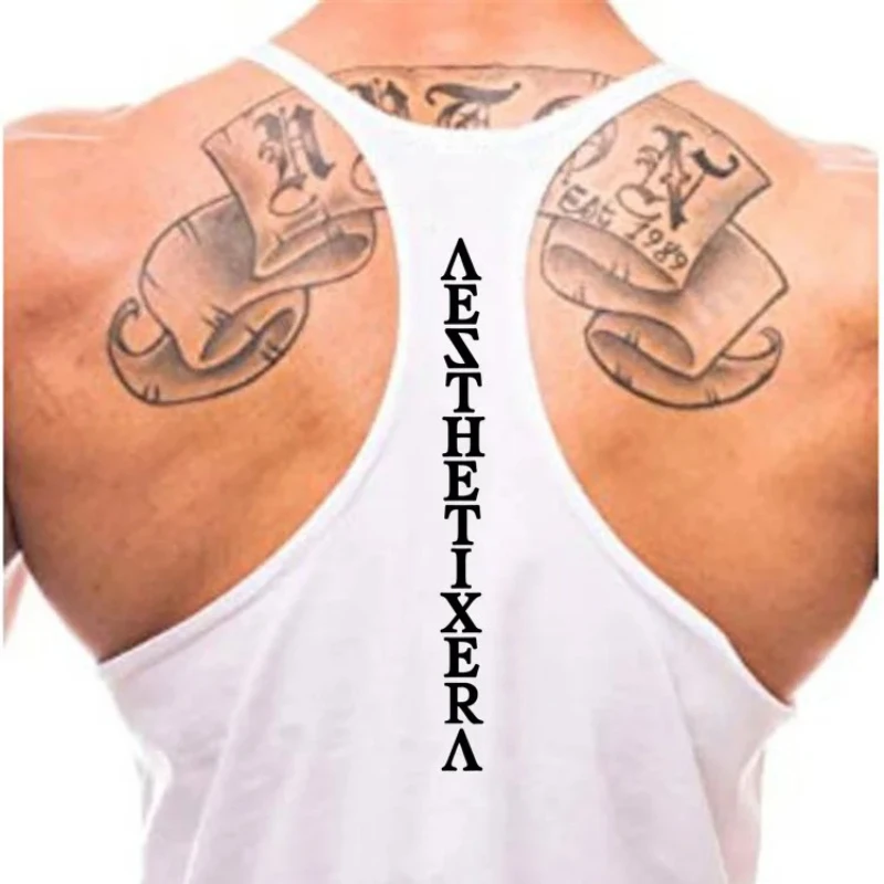 Hochwertige Baumwoll-Mode Y-Back Ärmellose Gym Bodybuilding Tanktops für Männer Outdoor Casual Sommer Atmungsaktives Kühlfühl-Shirt