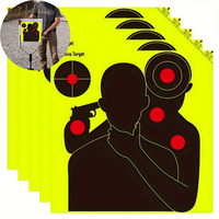 5Pcs 8x8 Inch Self Adhesive Target Papers - Shooting Training/Aim Practice Stickers for Airsoft Gun/Rifle Practice