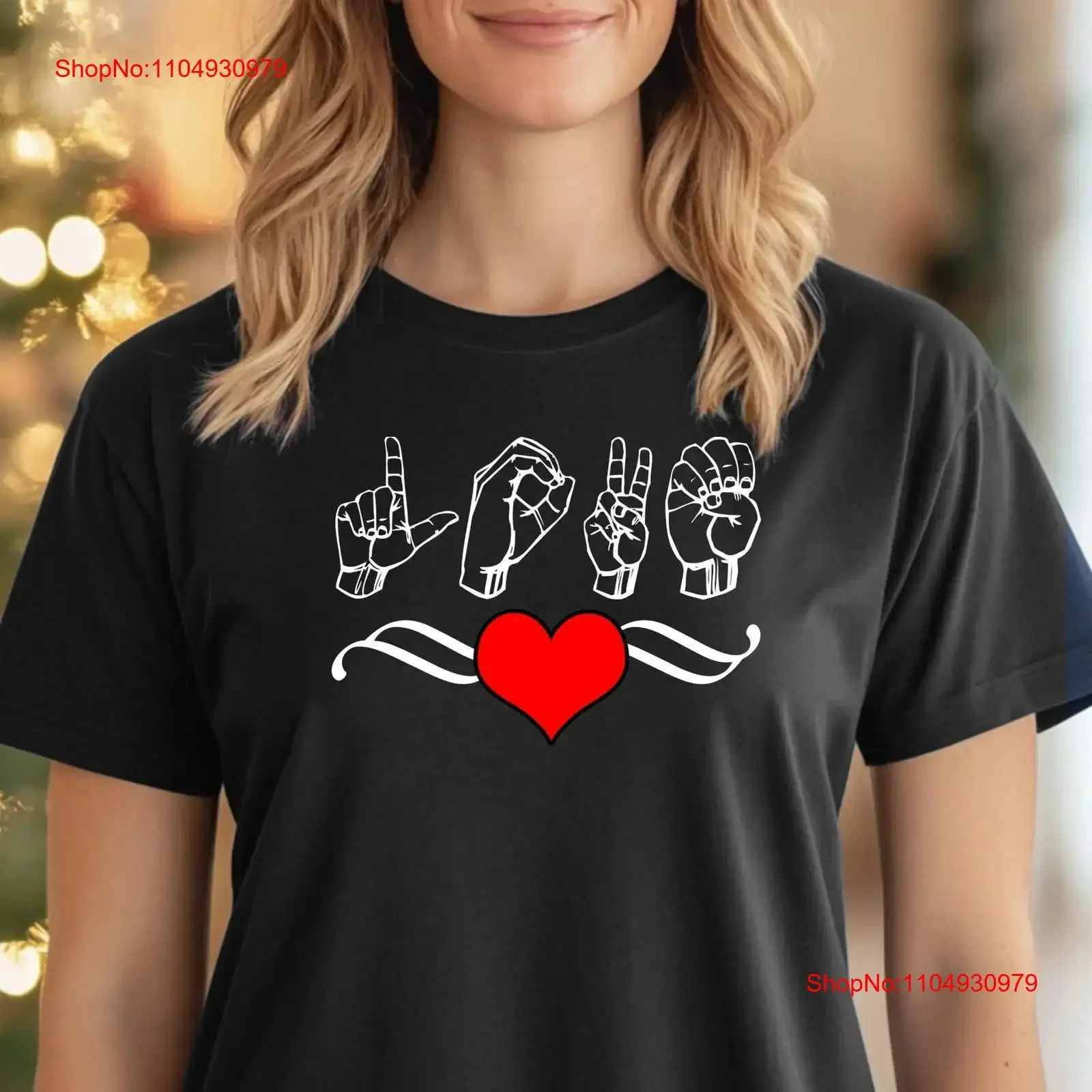 

Футболка I Love You Sign на День святого Валентина SweaT Valentine's For Him Her с круглым вырезом Red Hearts винтажная стираная мода Универсальная