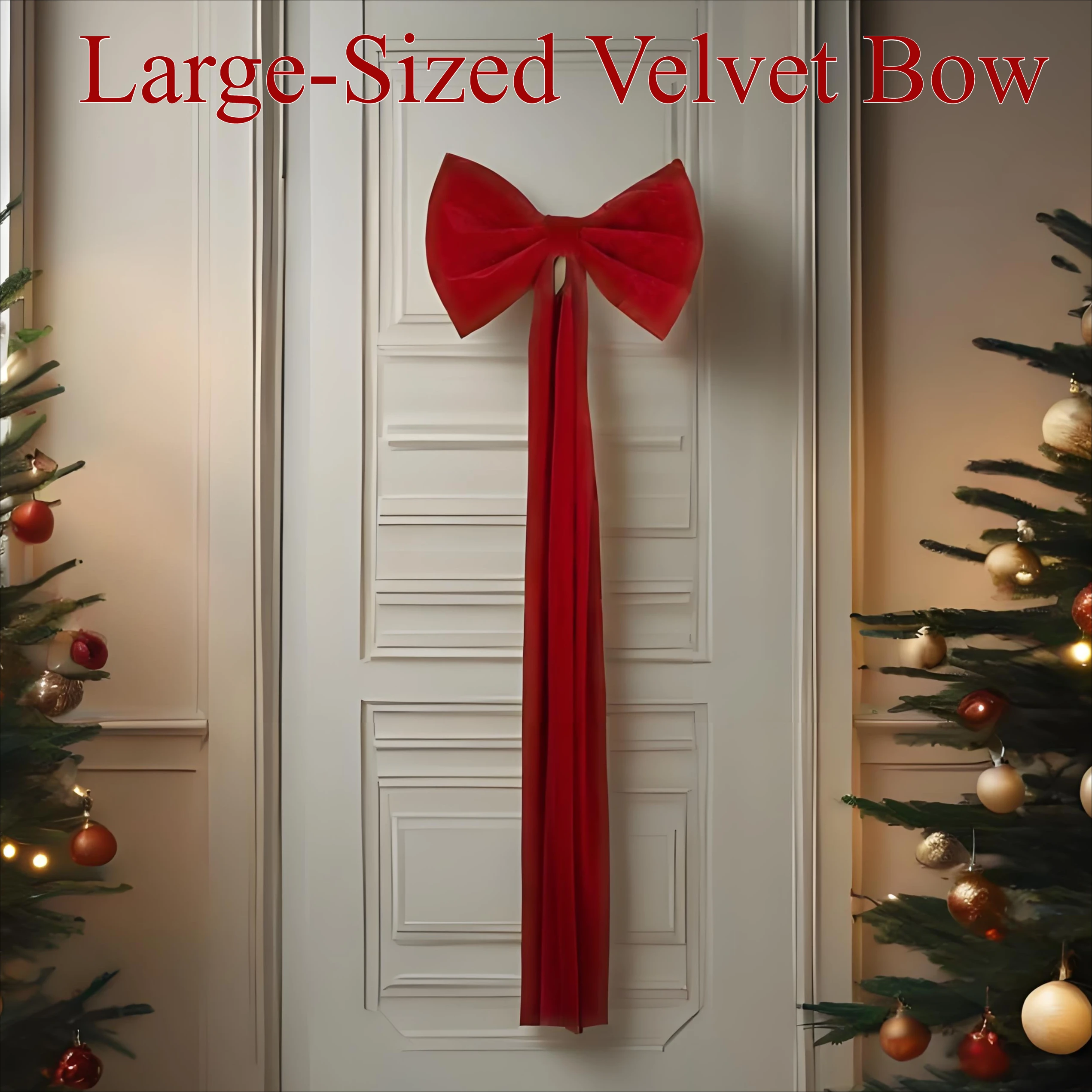 

Large Velvet Bow Red Christmas Bowknot Christmas Tree Decorations Pendant Party Home Hotel Layout Window Shopping Mall Display
