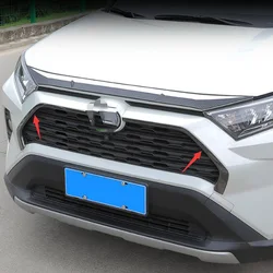 For Toyota RAV4 RAV 4 2019 2020 2021 Car Front Grille Cover Trim Molding Chrome ABS Insert Bonnet Garnish Protector Stickercutyl