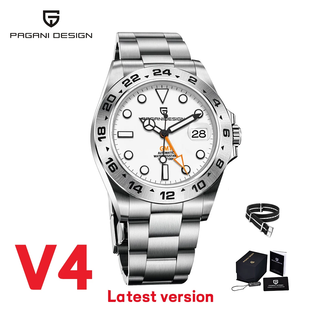 

2024 New PAGANI DESIGN NH34 Men's Automatic Mechanical Watch Stainless Steel Sport Waterproof GMT Clock relogios masculino