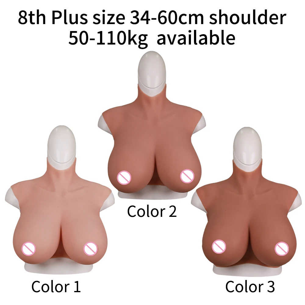 EYUNG 8th Generation New Oil-Free Silicone Fake Boobs With Bloodshot Plus Size Artificial Breast Tits Crossdresser Drag Queen