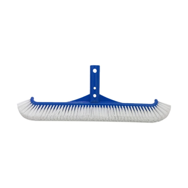 

Swimming Pool Brush Swimming Brush 18-Inch Pool Brush With Plastic Bristles On Both Sides Blue Pool Cleaning Brush Easy Install