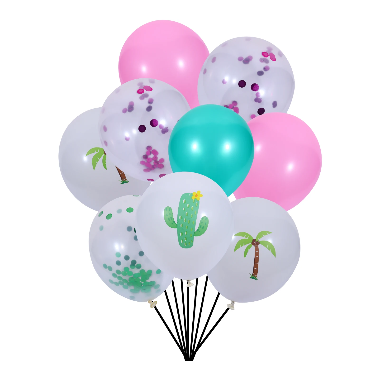 

60 pcs Party Decoration Balloons Latex Balloon Set Tropical Emulsion Wedding Birthday Supplies Banquet Decor Festive Atmosphere