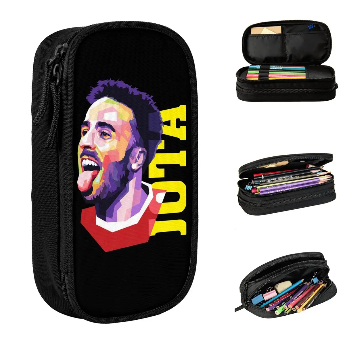

Diogo Jota Pencil Cases Cute Soccer Football Pen Bag Girls Boys Large Storage School Supplies Cosmetic Pencilcases