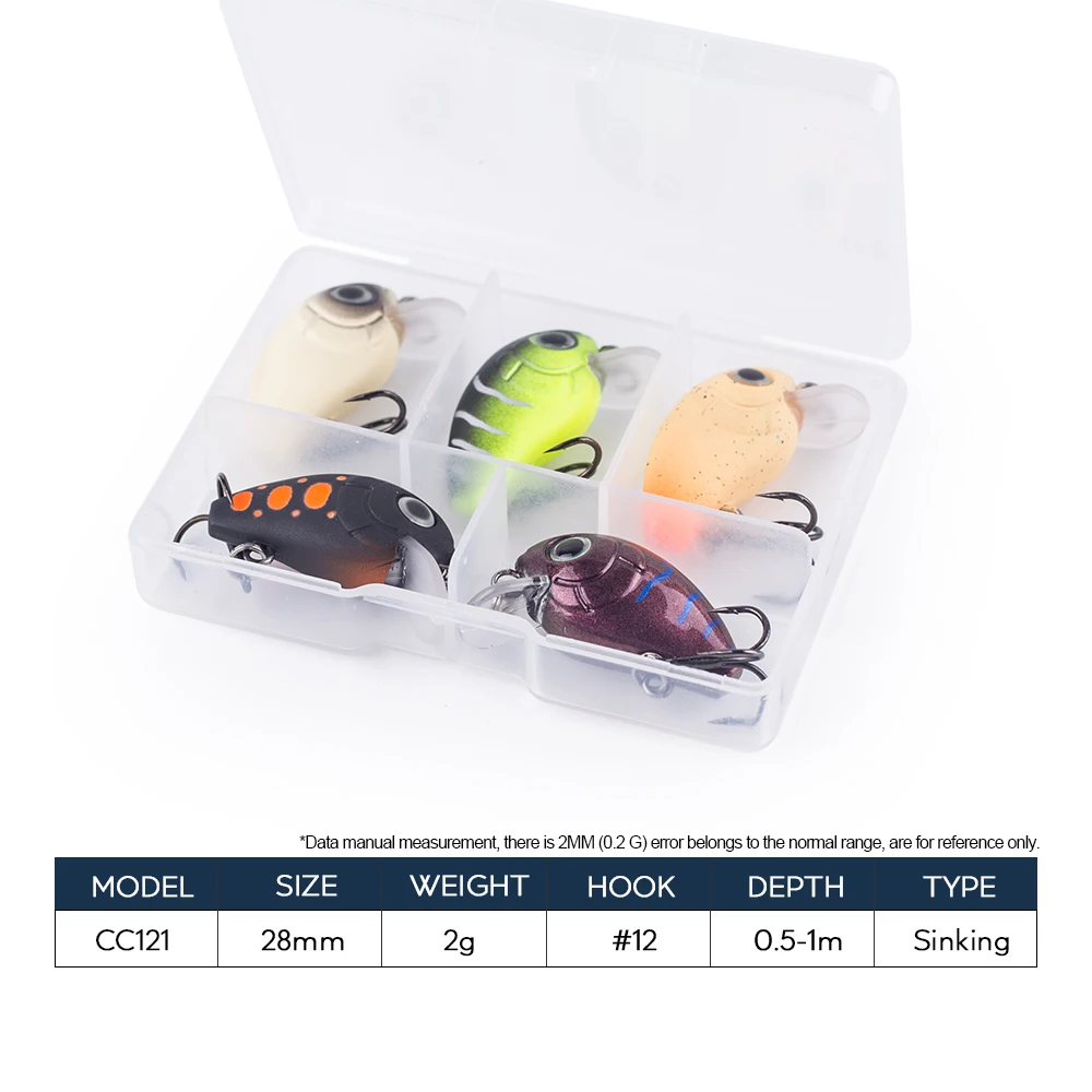 Señuelos Crankbait Hanlin – Mini Wobbler hundimiento lento para lubina - imagen 5